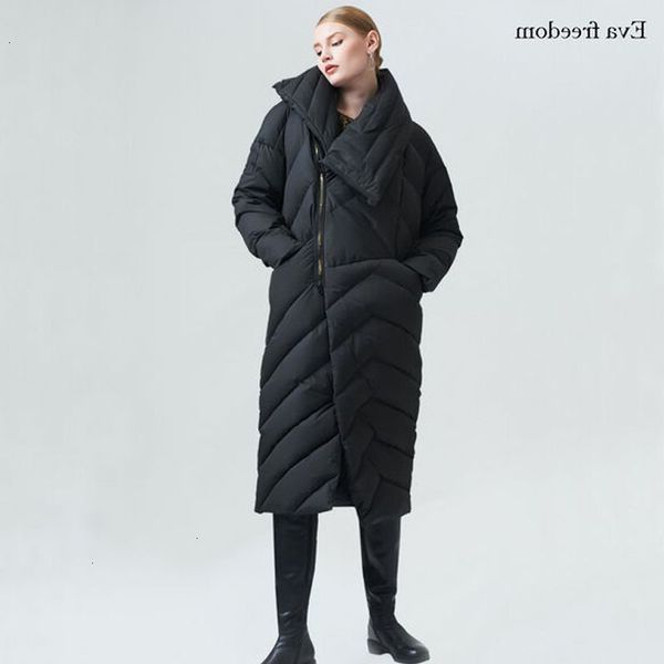 

new brand winter in 2019 women's long white duck feather thick coat