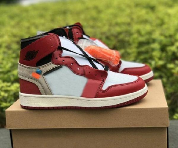 

1 high canary yellow unc powder blue chicago red white mens sports designer shoes 1s athletic womens off sneakers us5.5-13, Black