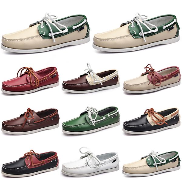 

wholesale men casual shoes triple black white popular breathable silvers taupe mahogany brown jogging walking flat soft multi leather mens s