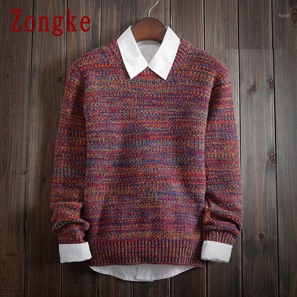 

zongke korean clothes sweater men clothing pull sweaters winter men clothes pullover mens coat 2020 autumn winter new -2xl1, White;black