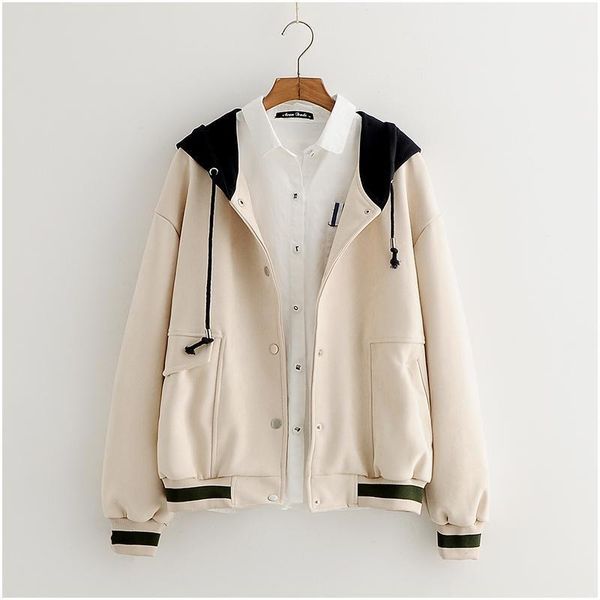 

2020 autumn winter deerskin coat jacket women single breasted short deerskin lamb outwear female hooded casual jackets fp13421, Black;brown