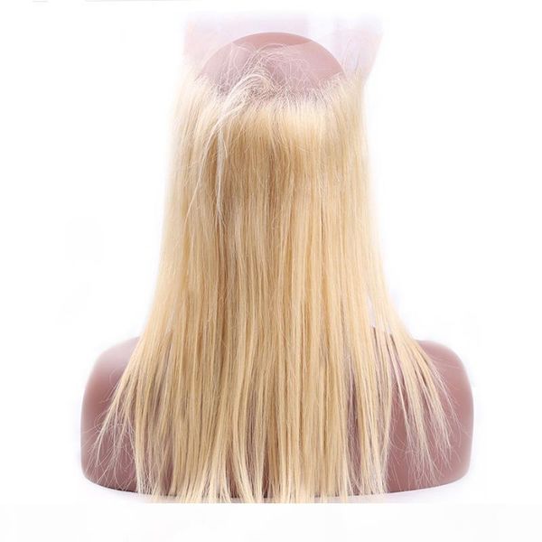 

blonde 22.5*4*2 inches 360 lace frontal with baby hair brazilian straight 613 blonde human hair360 lace frontal by fedex, Black;brown