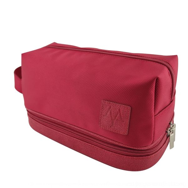 

dquiu creative double-layer capacity bag travel waterproof portable cosmetic large horizontal storage wash portable storage bag elfnw