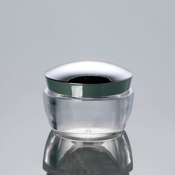 50G прозрачная пластиковая бутылка олова баночка олова для глазной сыворотки день ночной кремовой эссенция увлажняющий воска маска серебряная крышка косметическая упаковка