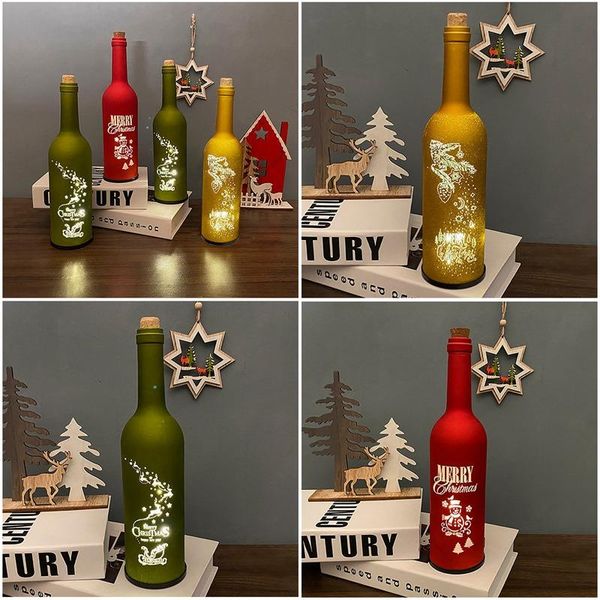 

рождество led бутылки вина light с рождеством декор для дома рождественские украшения навидад 2020 xmas gifts happy new year 2021 jllykm