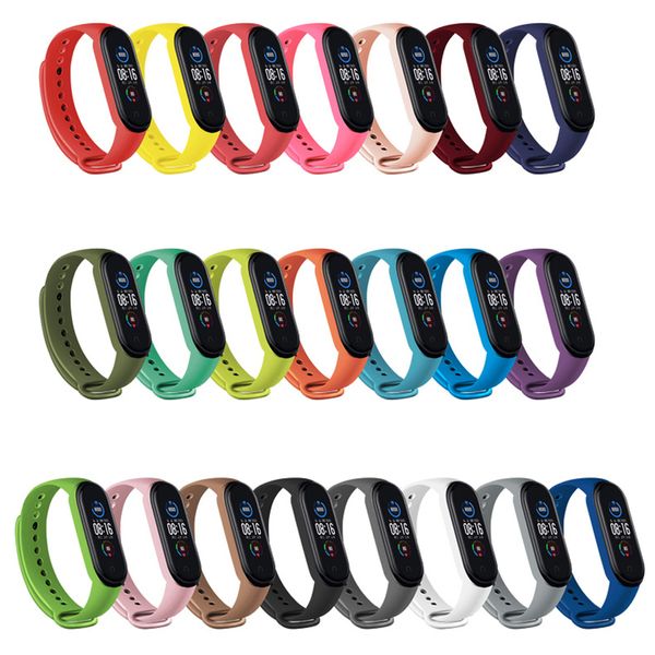 

colors sport watch silicone wrist for xiaomi mi band bracelet miband 5 strap