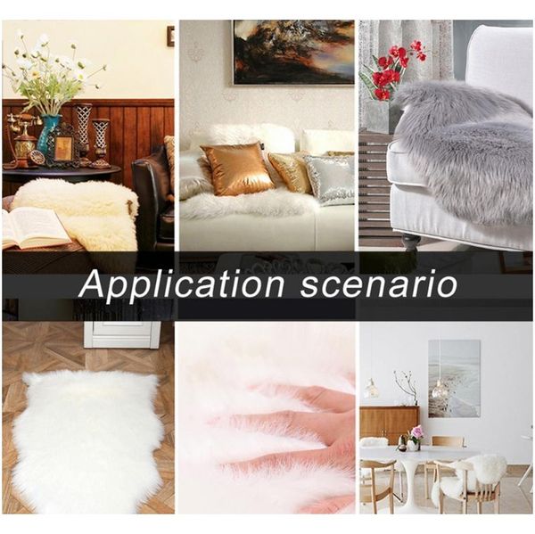 

faux fur sheepskin fur area rugs fluffy mats sofa chair cushion living room bedroom blanket anti-skid car jllsku outbag2007