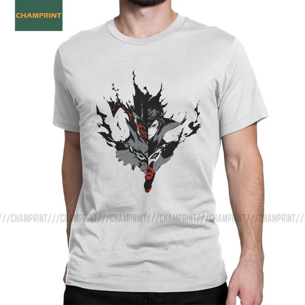 

sport persona 5 joker men t shirt phantom joker heart thieves game ryuji p5 tees short sleeve round collar t-shirts 100% cotton
