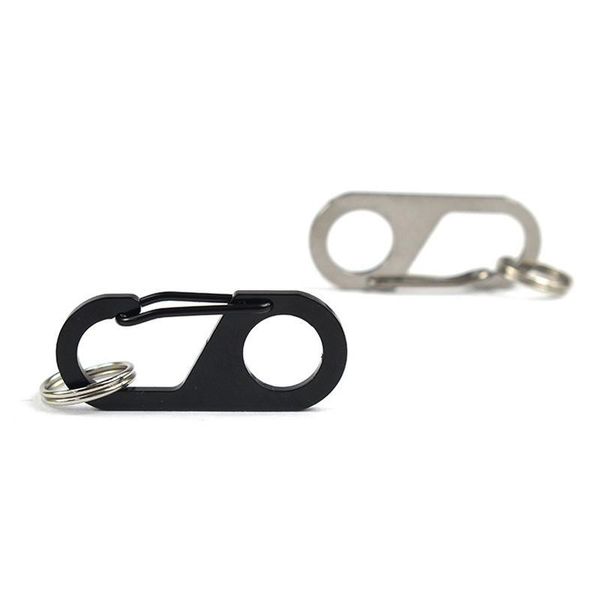 

20pcs stainless steel carabiner keychain 8 ring quick release clip buckle portable quickdraws hiking climbing camping t qylhma