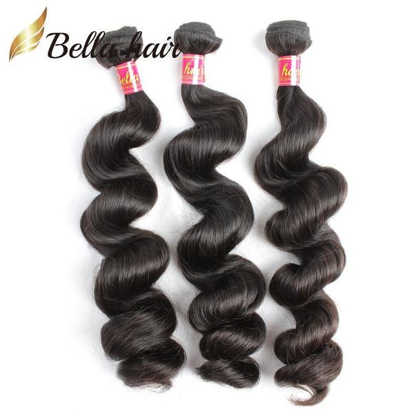 

loose wave human hair bundles unprocessed peruvian indian malaysian brazilian virgin hair wefts extensions 3or4pc lot wholesale bella hair, Black