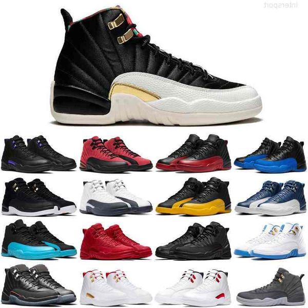 

shoes 12 12s mens basketball sports utility twist -13 royalty trainers flu game sneakers men blue reverse size playoffs gamma tqddp, Black