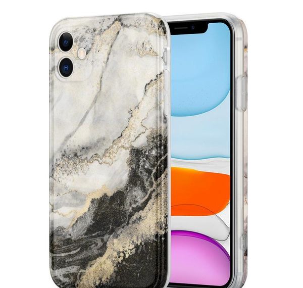 

fashion marble printed stylish phone cases ultra thin clear tpu back cover case for iphone 12 bbylrz bde_home