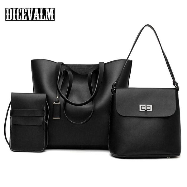 

fashion women bag leather handbag composite bag messenger crossbody with purse handle bags totes 3 pcs/set