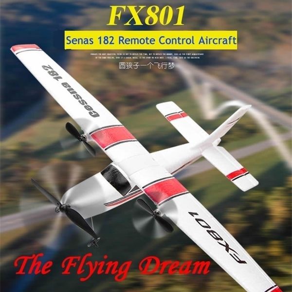 

diy rc plane toy remote control glider fx-801 rc airplane cessna 182 diy epp craft foam electric outdoor fixed wing aircraft y200413