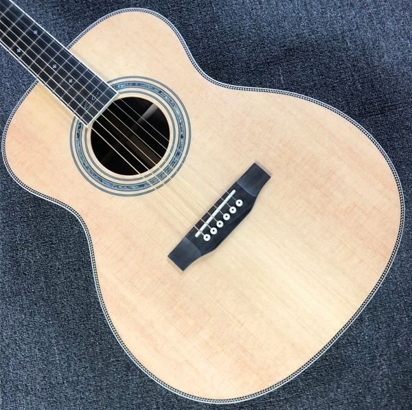 

custom solid g00028 parlor guitar g000-28 acoustic guitar fishbone binding