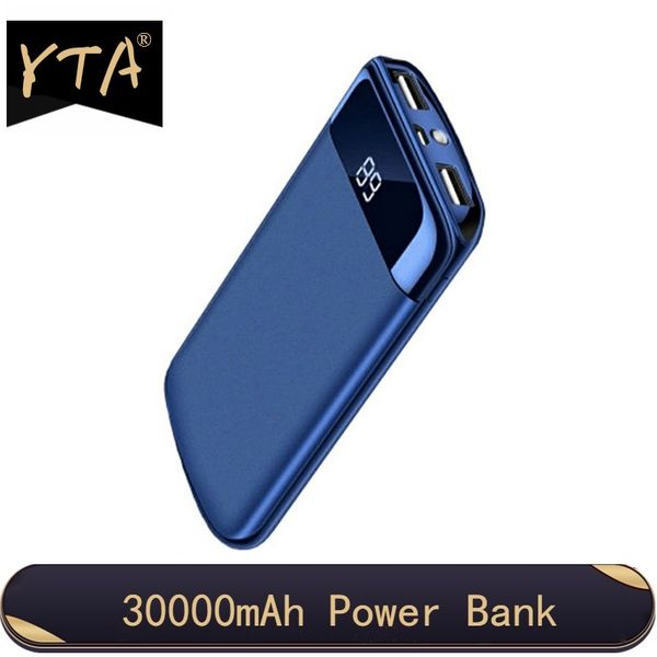 

30000mah power bank external battery poverbank 2 usb led powerbank portable mobile phone charger for xiaomi samsung iphone 18650