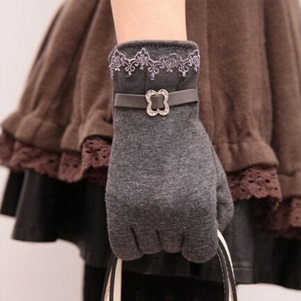 

women touch screen winter gloves autumn warm gloves wrist mittens driving ski windproof glove luvas guantes handschoenen, Blue;gray