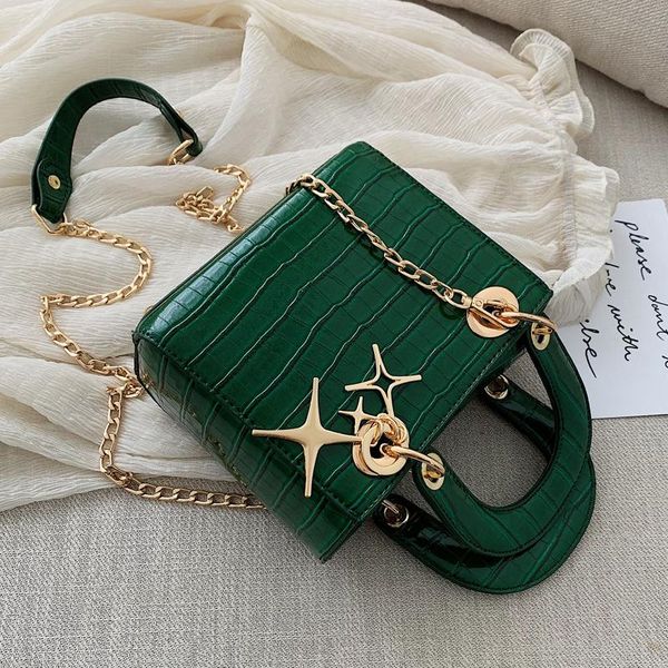 

elegant female stone pattern tote bag 2020 fashion new quality pu leather women's designer handbag chain shoulder messenger bags