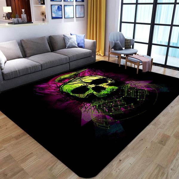 

3d abstract skull carpet living room bedroom large size rugs dining kids room mat kitchen parlor floor mat hallway tapete home