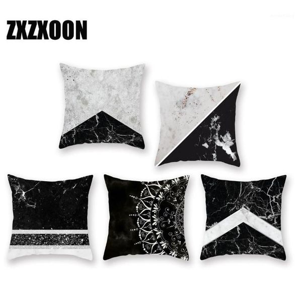 

black and white marble texture throw pillows cover 100% polyester cushion cover for sofa home car bedroom decoration 45x45cm1