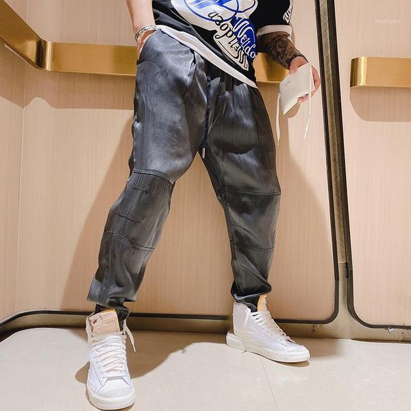 

men's pants qa0208 fashion men's 2021 runway european design party style clothing1, Black