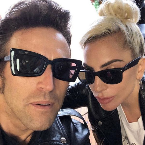 

ins trend, yuansuo wind, square net, red street, sunglasses girl, 5191, White;black