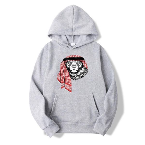 

sweatshirts mens casual hoodies autumn winter pullover vintage animal printed brush cool, Black