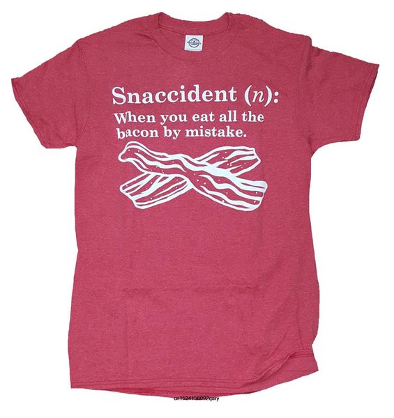 

men funny t shirt women cool tshirt bacon snaccident definition red graphic t-shirt sport hooded sweatshirt hoodie