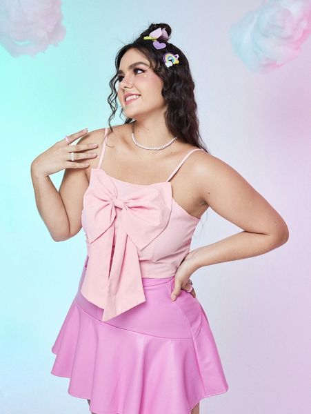 

plus bow front cami j3hn#, Black