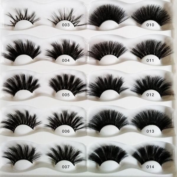 

1/5 pairs 25mm lashes 3d faux mink hair false eyelashes thick long wispy fluffy eyelashes handmade eye makeup tools