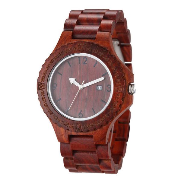 

tjw8001wgc-2 sandalwood quartz all men's red watch small quantity, Slivery;brown
