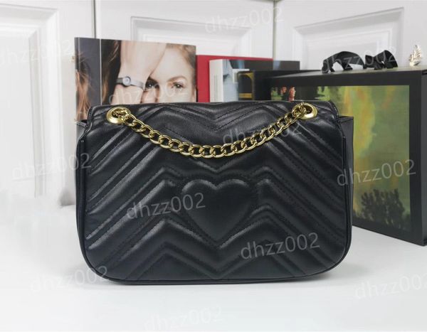 

fashion love heart v wave pattern satchel shoulder bag chain handbags crossbody purse lady classic style tote bags wfsdfgedr