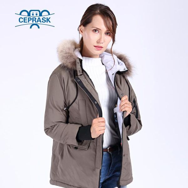 

ceprask 2020 new raccoon fur winter jacket women plus size casual bio fluff thick parka hooded warm winter coats outerwear1, Black