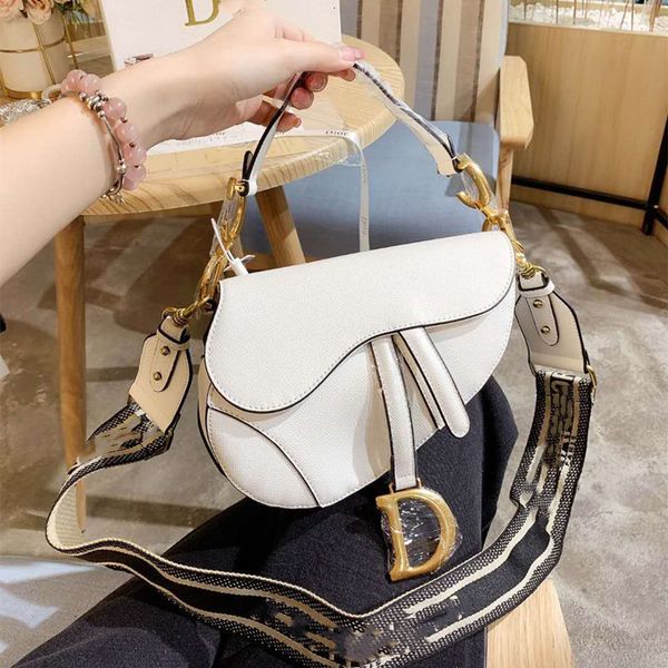 

2020 fashion women designer shoulder bag luxury shoulder bag genuine leather messenger bag luxury saddle bags four colors