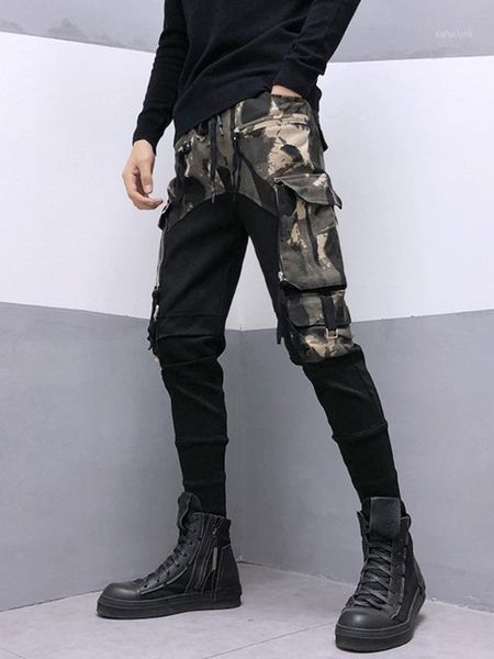 

ch0415 fashion men's pants 2020 runway luxury european design party style men's clothing1, Black