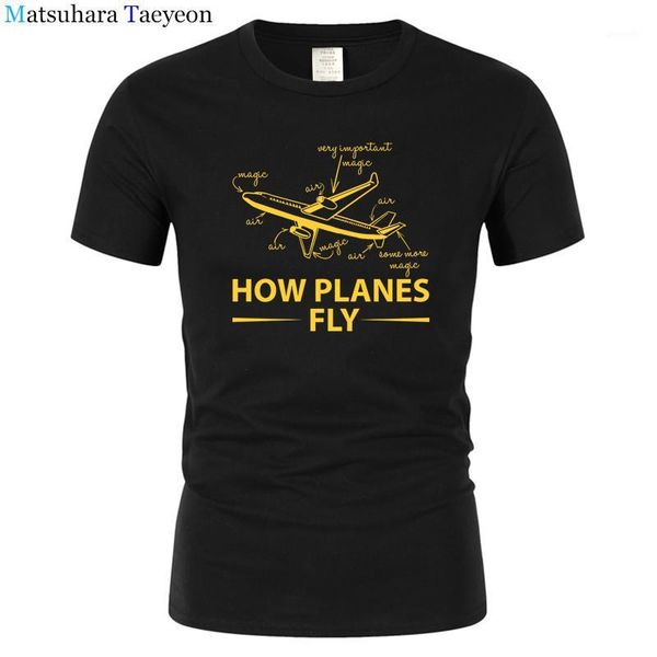 

how planes men's t-shirt funny aerospace engineer t-shirt for men o-neck t shirt o-neck fashion casual tee t1091, White;black
