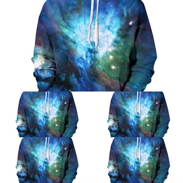 

y9so1 starry sky digital hooded couple outfit 3d milk bottle couple sweater long sleeve sweater printing cyzp1, Black