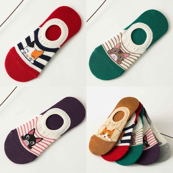 

новый мультфильм лодка животное невидимого котенок хлопок мелкий рот лодочных женские невидимые носков zhuji носков qfkqg, Black