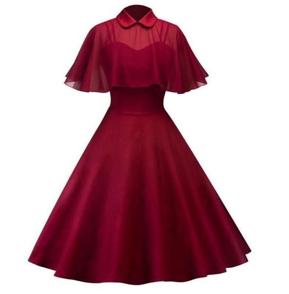 

cape women's 2020 two piece new baby collar sling dress, Black;gray