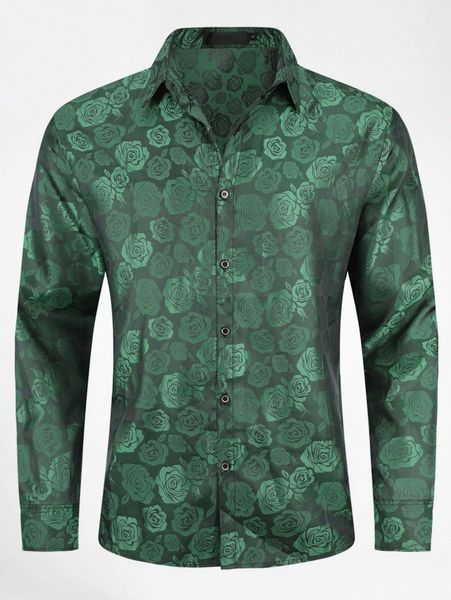 

cloudstyle men allover floral print shirt t1gk#, White;black