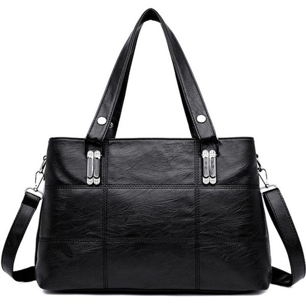 

fashion korean version of the simple big bag europe and the united states shoulder bag large ladies leather large capacity