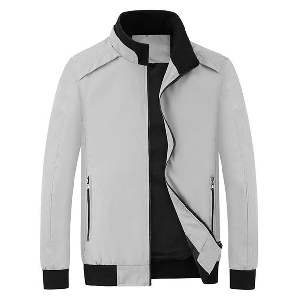 

men's jackets spring white jacket men casual boys coat autumn windbreaker male thin stand collar mens streetwear oversized 3xl 4xl, Black;brown