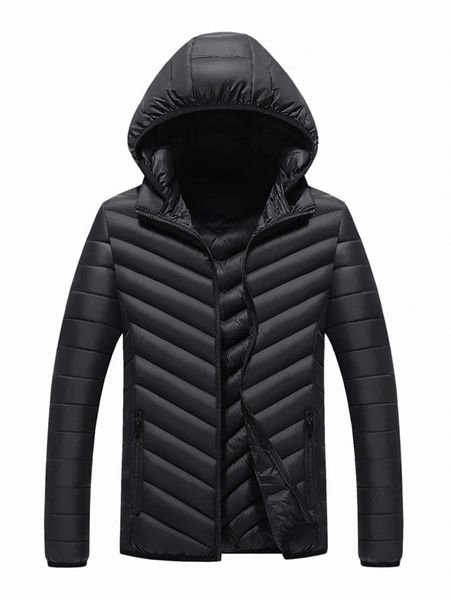

men removable hooded zipper puffer coat 88mt#, Black;brown