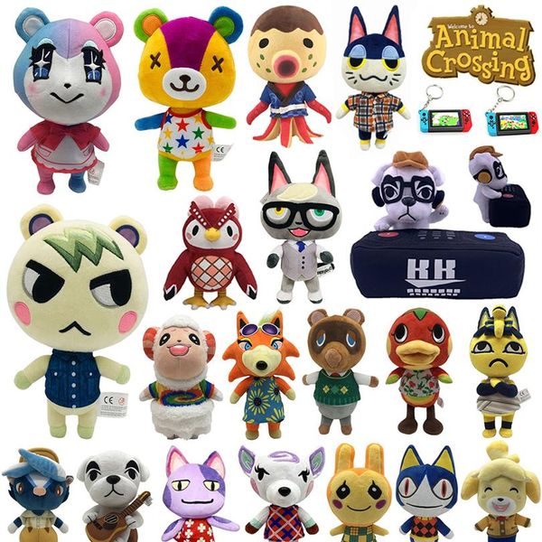 

2020 animal crossing plush toy new horizons game animal crossing amiibo marshal plush toy doll gifts for children nfc p wmtzqi, Gray;blue