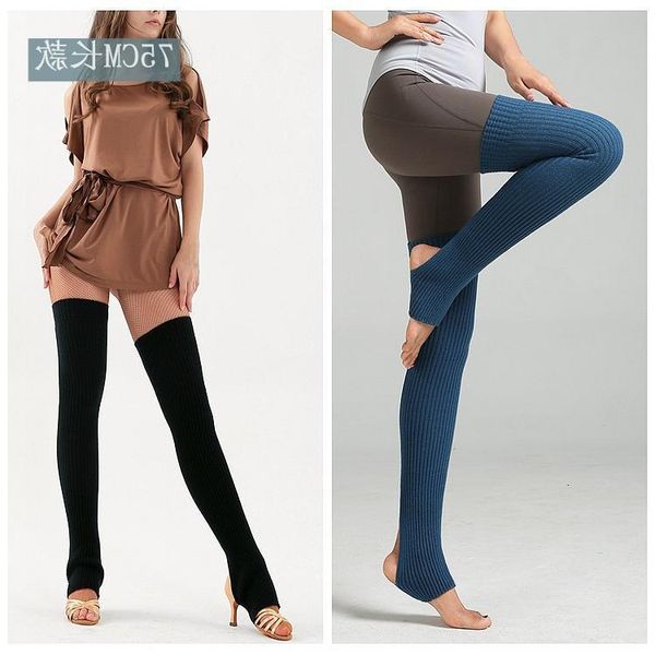 

designer women ballet dance socks wool yoga warm latin leg cover 75cm black friday 2021 deals, Black;white