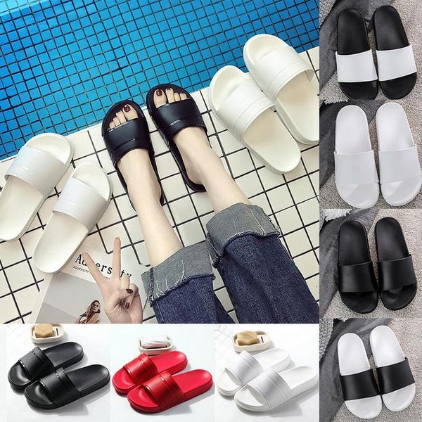 

summer men slippers casual black white shoes non-slip slides bathroom slippers soft sole women slides big size 47