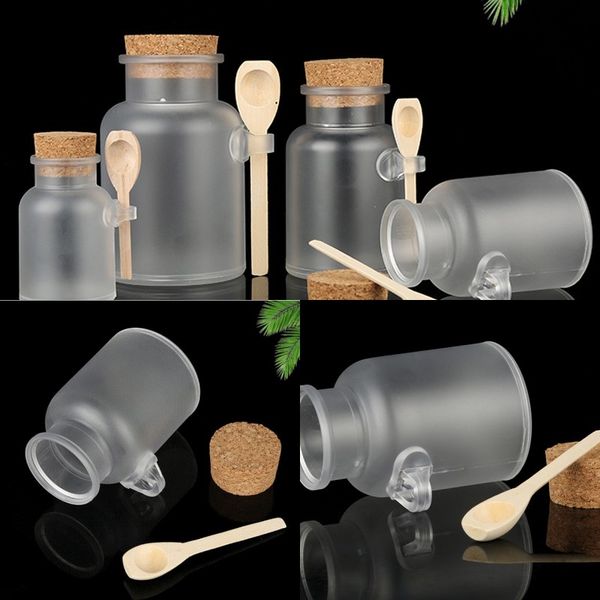 

portable bath salt jar powder frosted abs cork ser jar empty reusable transparent bathroom separate bottling 7zy g2