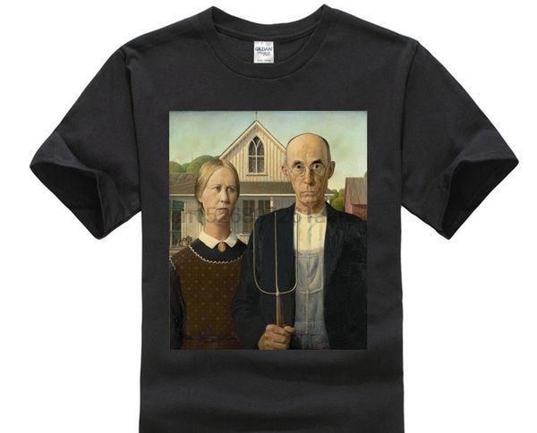 

american gothic t shirt by grant wood men t-shirt sport hooded sweatshirt hoodie