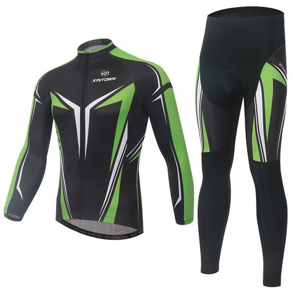 

winter new thermal fleece cycling jersey men's long sleeve jersey suit outdoor riding bike mtb riding suit ropa, Black;blue