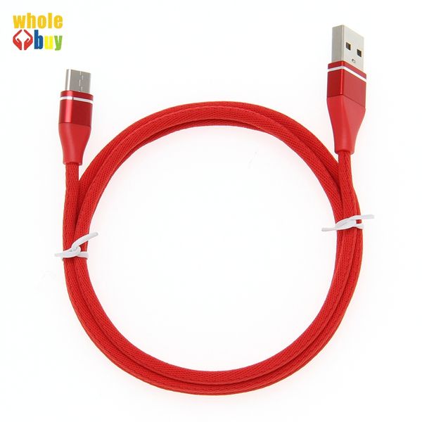 Cavo USB Tipo C per Samsung S10 S9 S8 A50 Meteor Tessuto Ricarica rapida USB-C Caricatore Cellulare Cavo USB C Tipo-C 500 pz/lotto